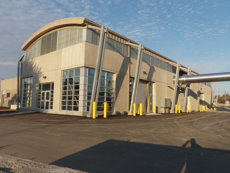 Exterior of an industrial treatment building
