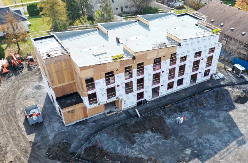 Multi-storey housing under construction